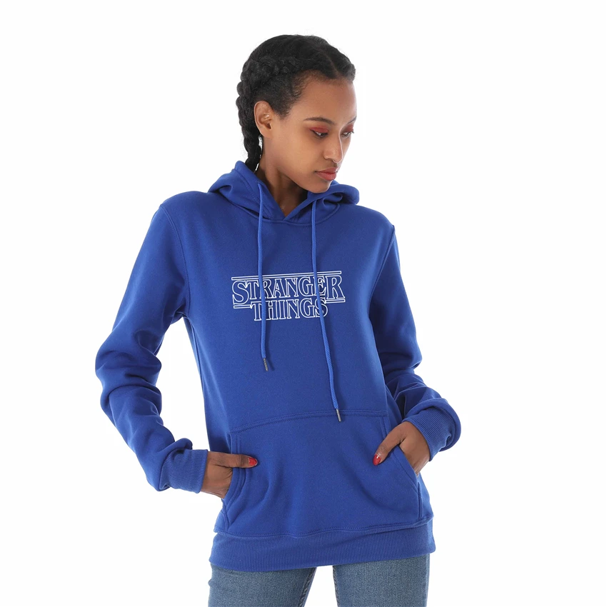 

STRANGER THINGS Hoodies Fashion Letter Print Hoody Casual Hooded Sweatshirts Tops Ladies Pullover Autumn Winter Women's Hoodie