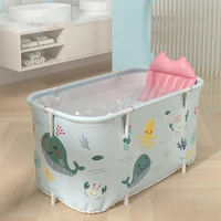 folding bathtub set adult household non inflatable bath barrel double foldable bath tub portable peach skin spa bath tub