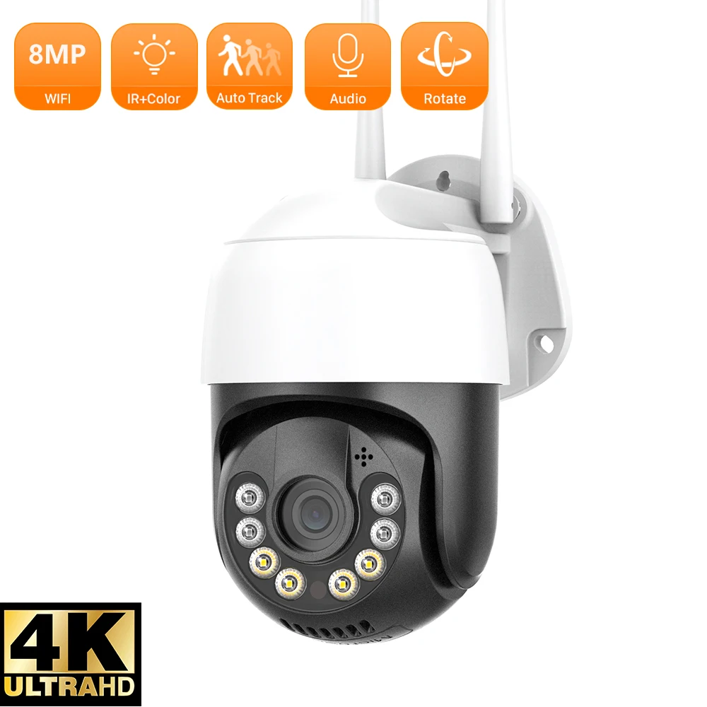 

8MP UHD Wifi Camera 4MP Speed Dome Outdoor Waterproof PTZ Camera 2MP Smart Home Security Camera Surveillance Monitor ICSEE