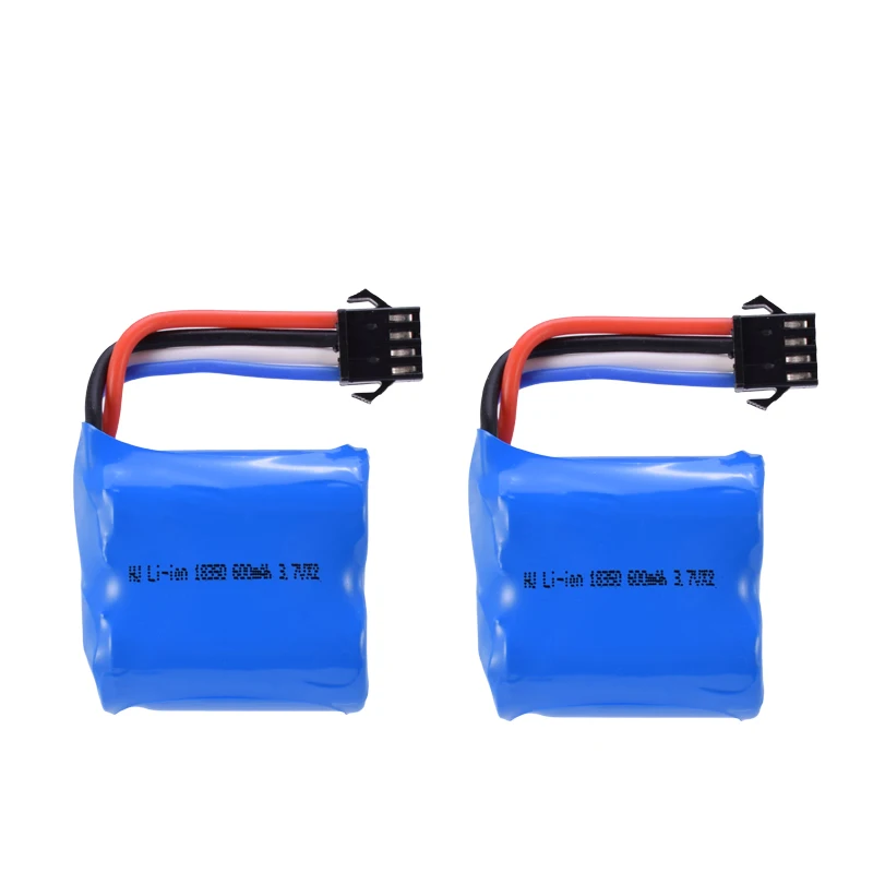 2шт 3 7 V 600Mah литий ионный аккумулятор с 4P вилкой/USB зарядным устройством для UDI001 2 4G