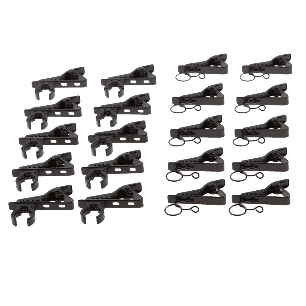 Прочные металлические мини-зажимы для микрофона детали 10 мм и 12 кольцо черная