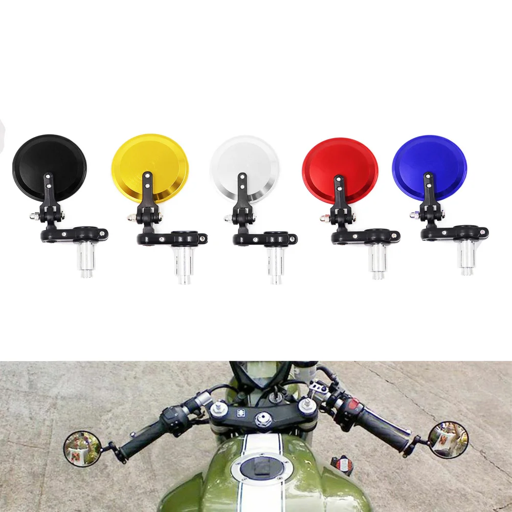 

Комплект черных зеркал заднего вида для мотоциклов с ЧПУ, наконечник руля 7/8 дюйма для велосипедов-внедорожников