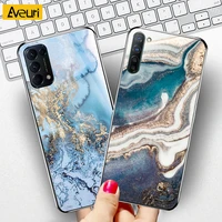 Marble Glass Phone Case For OPPO Reno Pro Plus Find Pro Lite Neo A91 A52 A72 A53 Realme Superzoom Cover