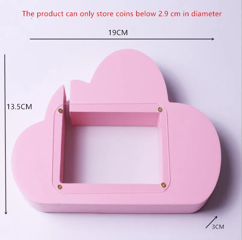 Деревянная Копилка облако для детской комнаты прозрачные декоративные