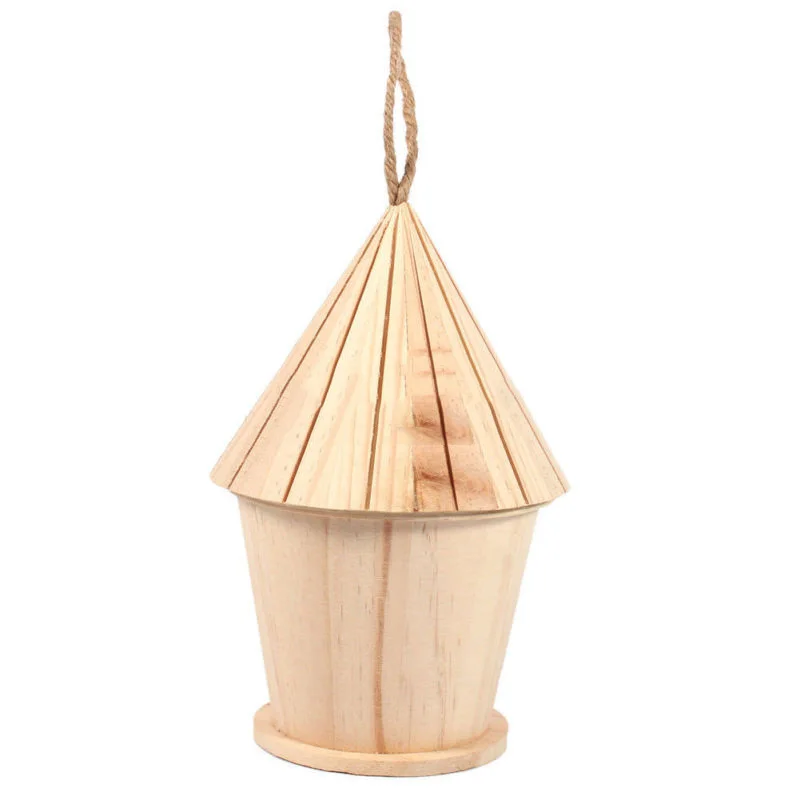 Деревянный дом птица подвесное гнездо коробка для птиц домашнего декора сада 14x8 5