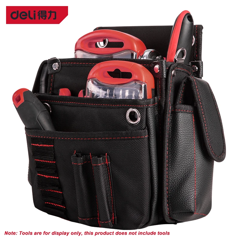 Deli Belt Waist Function Pocket Case High Capacity Tool Bag Waist Pockets Electrician Tool Bag Oganizer Carrying Pouch Tools Bag