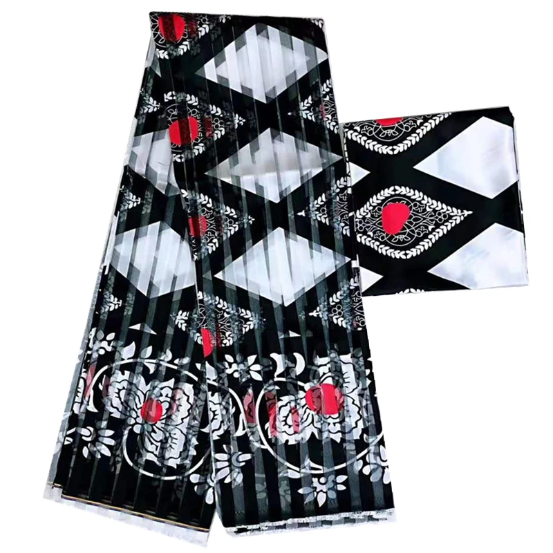 Атласная шелковая ткань для платья органза 2019 Высококачественная с цифровым