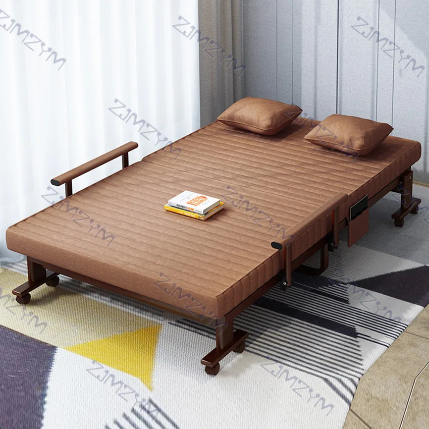 구매 R633 접이식 안락 의자 침대 홈 더블 소파 사무실 낮잠 간편한 점심 동반 침대 캠핑 휴대용 라운지 의자, 90/100/120CM
