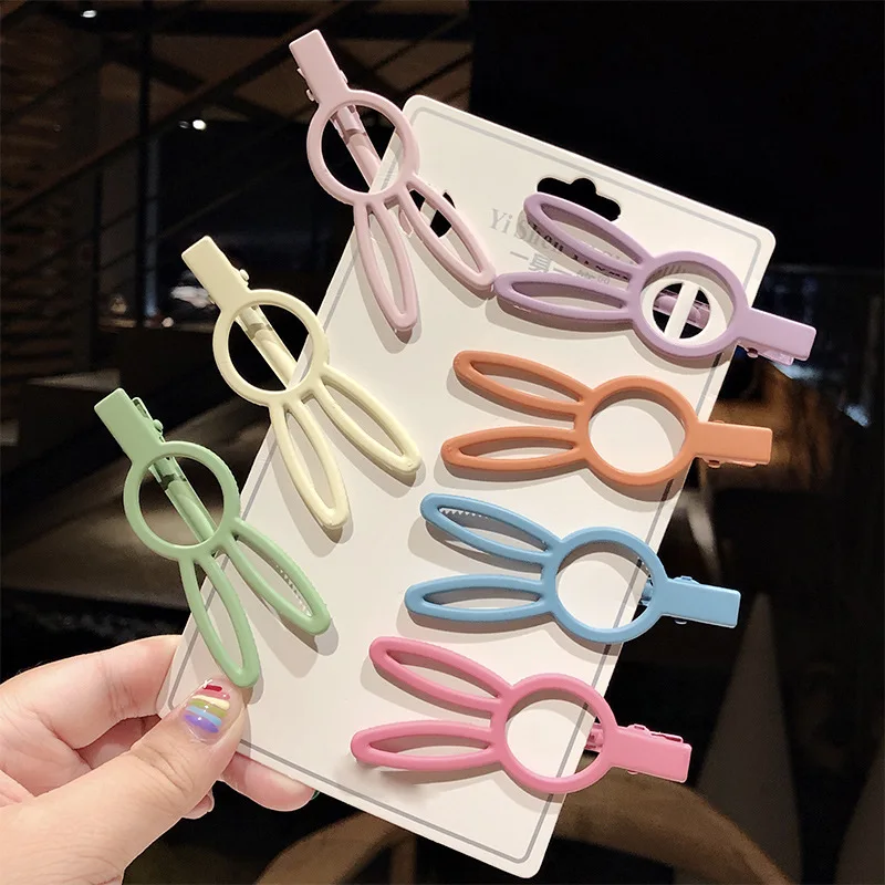 

Set Women Girls Cute Colorful Cartoon Rabbit Crown Heart Hairpins Sweet Hair Clips Headband Barrettes Hair Accessories
