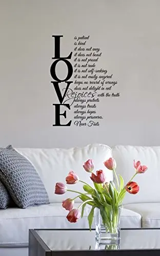Фото DIY non-toxic Vinyl PVC wall sticker character quote Love is Patient Quotes Sayings Inspirational Wall Art for living room decor Дом и сад DIY non-toxic Vinyl PVC wall sticker character quote Love is Patient Quotes Sayings Inspirational Wall Art for living room decor Дом и сад