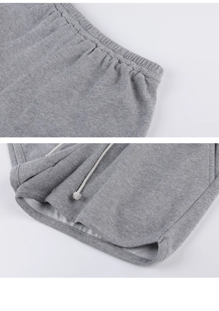 

Casual Cotton Shorts Workout Women Drawstring Wide Leg Shorts Basic