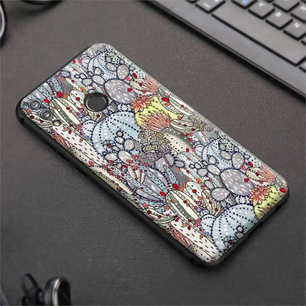 Силиконовый чехол с изображением ананаса Фламинго кактуса для Huawei Honor V30 30 8 8A 8X 8C 9