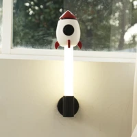 space rocket childrens room lamp decorative wall lamp fashion led modern simple bedside boy white bedroom lamp