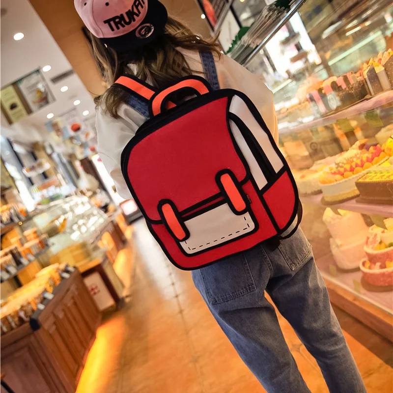 Женский рюкзак 2019 новая Корейская версия книги два юаня комиксы 2D мультфильм