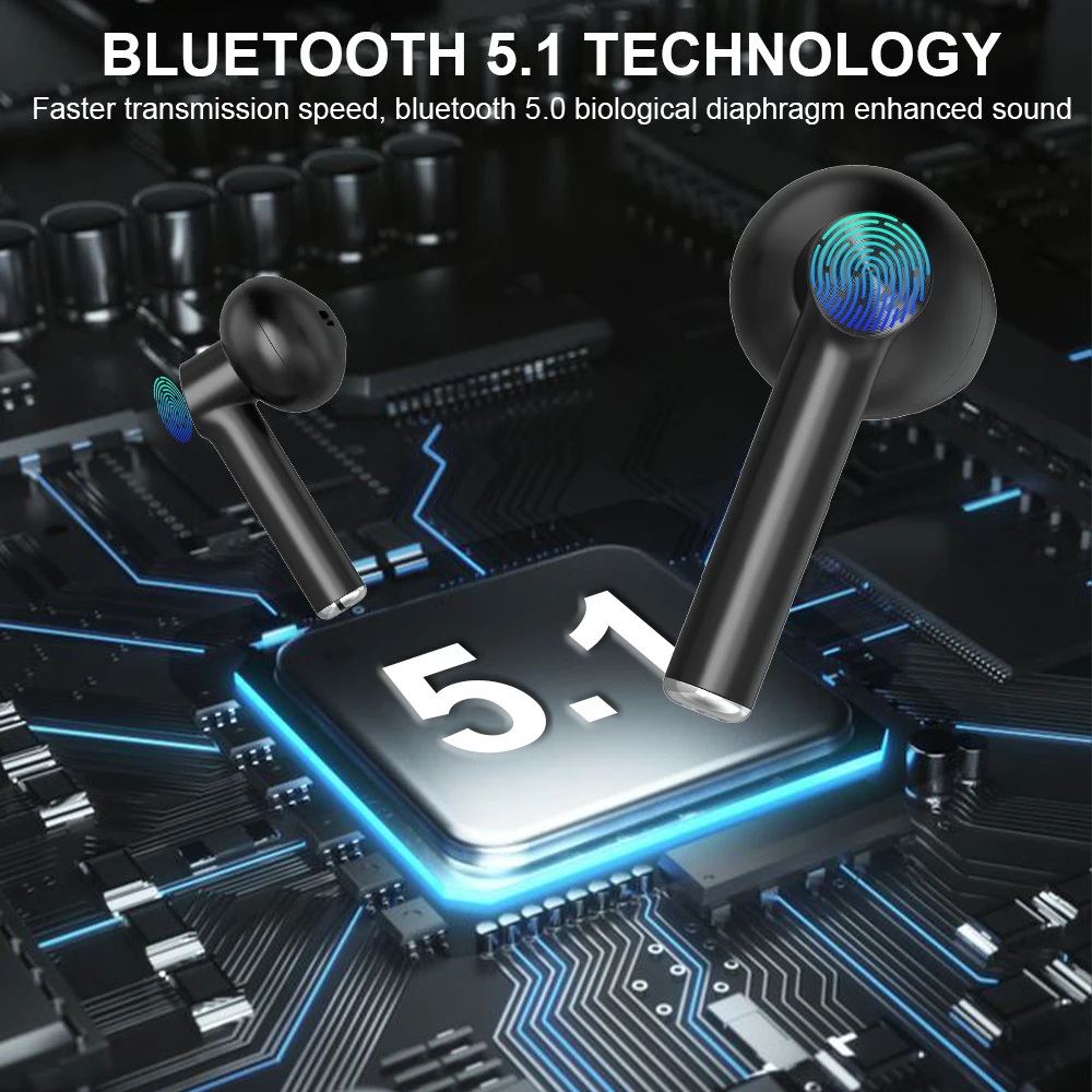TWS-стереонаушники водонепроницаемые с поддержкой Bluetooth 5 0 и микрофоном |