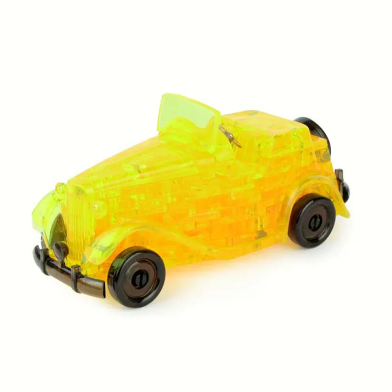 

1 Pcs Yellow Gray Classic Car 3D Crystal Puzzle DIY Model Toy Home Decoration Puzzle Toy Kid Educational Assembly Toys Gifts