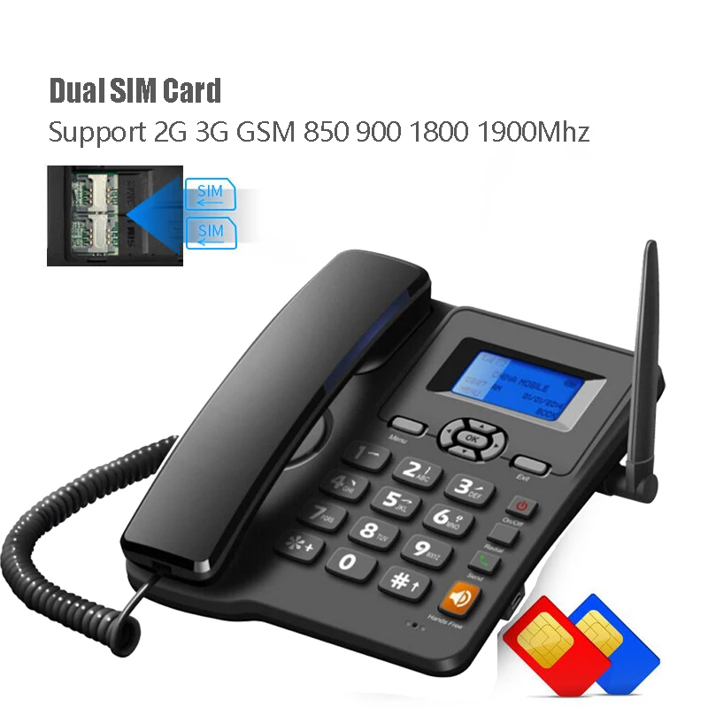 Беспроводной телефон GSM SIM карта 850 1900 МГц беспроводной стационарный Настольный