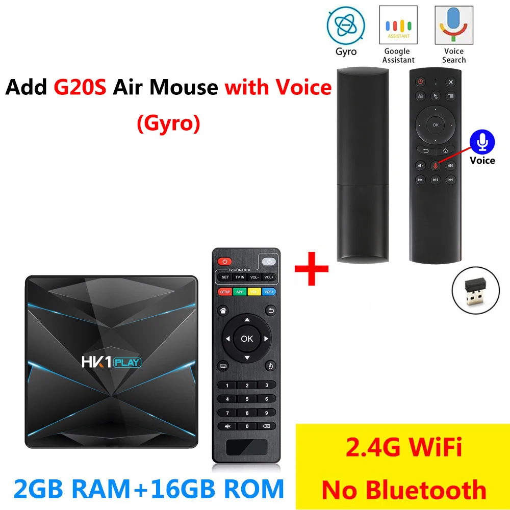 2GB 16GB add G20S HK1 Play Android 9,0 ТВ-приставка Amlogic S905X2 Четырехъядерный 4 ГБ ОЗУ 32 Гб 64 Гб ПЗУ медиаплеер H.265 4K HD Смарт-приставка 2 Гб 16 Гб - Цвет: 2GB 16GB add G20S