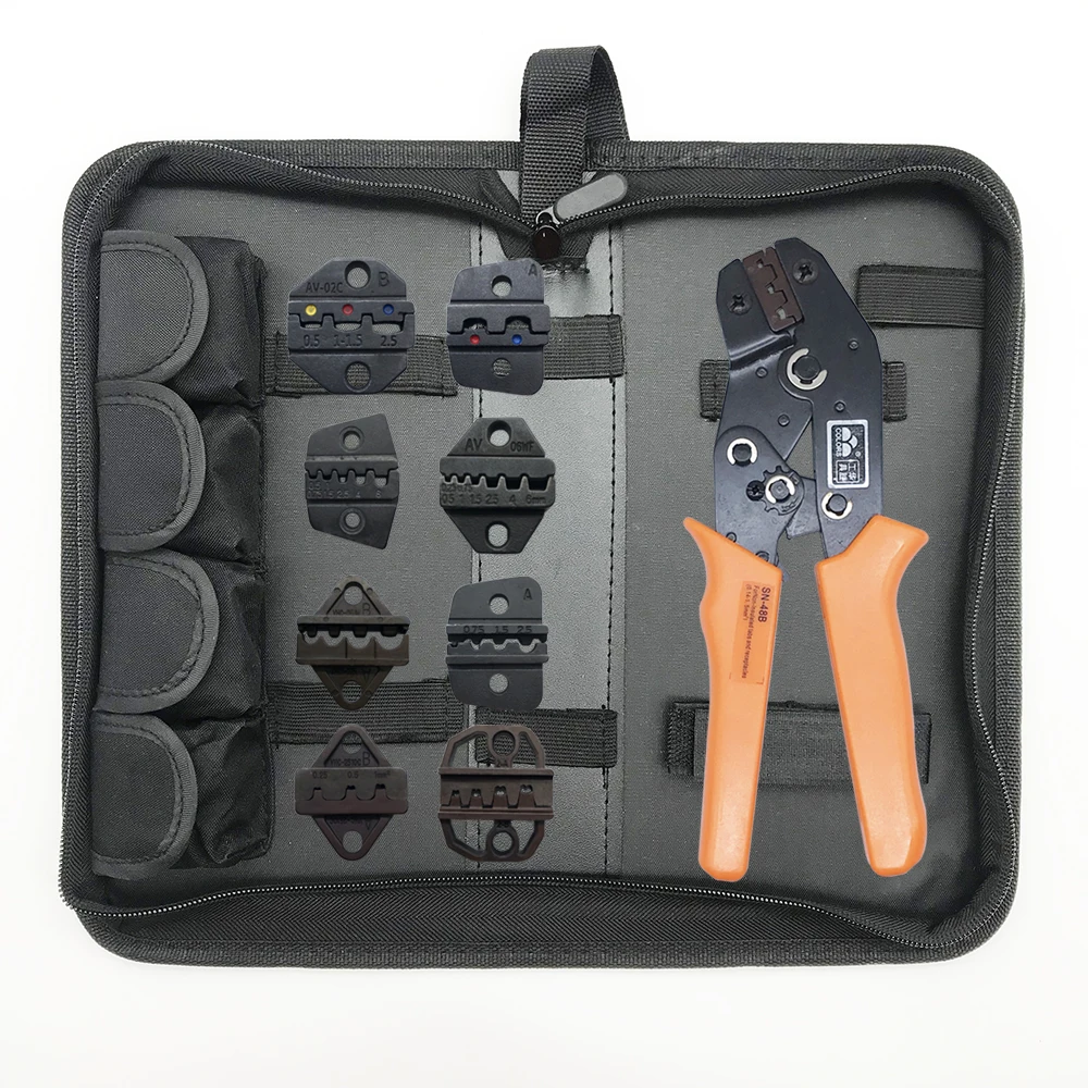 

sn-48b crimping tool kit for DuPont2.54/XH2.54/2.8/3.2/VH3.96/4.2/4.8/5557/6.3 tube terminals ect. crimper pliers hand tools