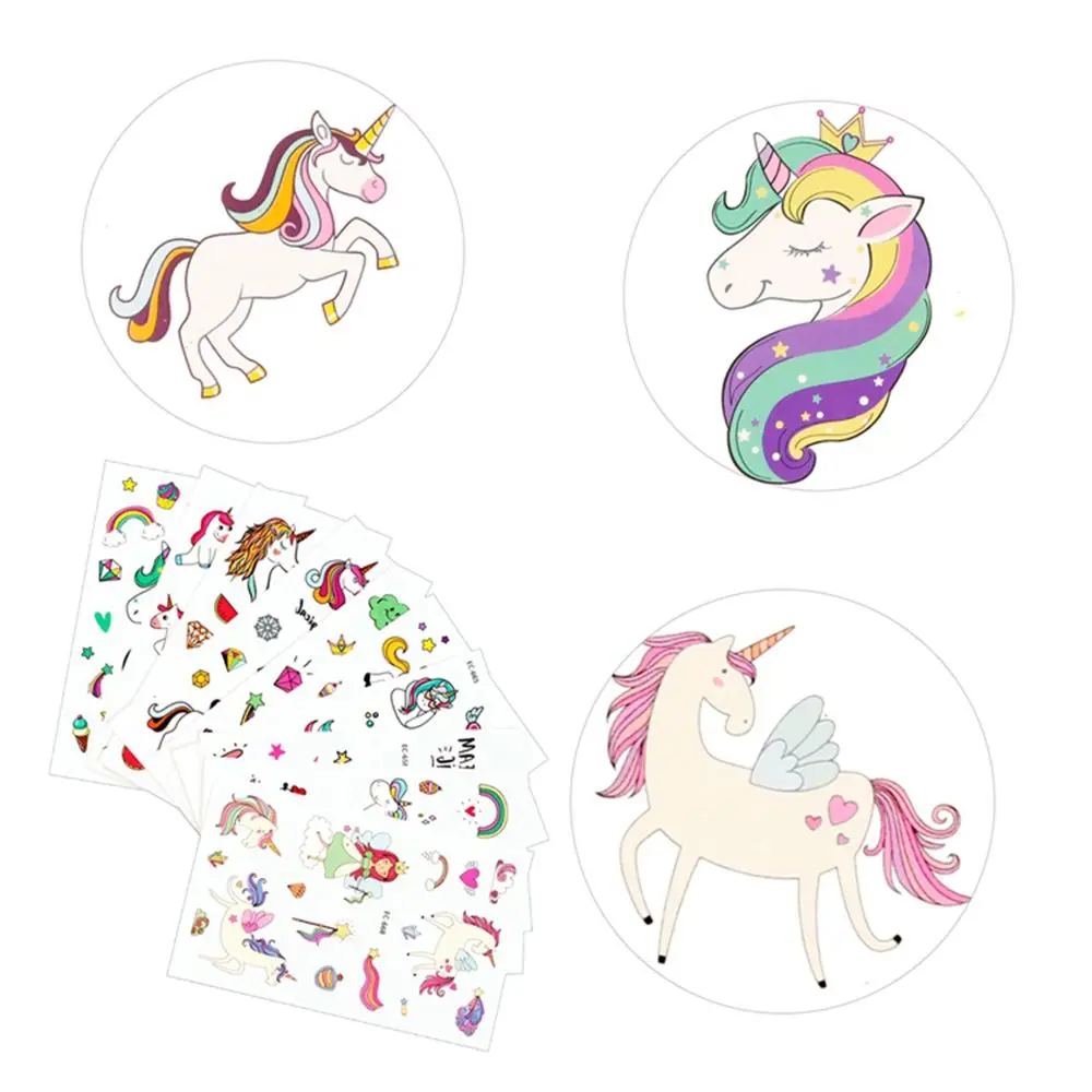 5 шт в виде единорога из мультфильма тату для детей милый комплект-Имитация Taty и