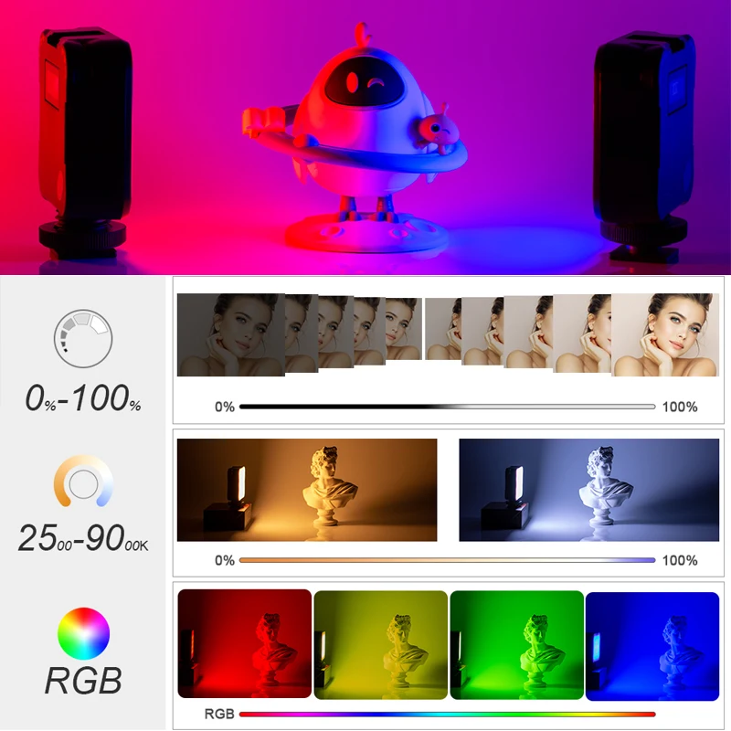 Портативная светодиодная RGB-лампа для видеосъемки С закатом | Электроника