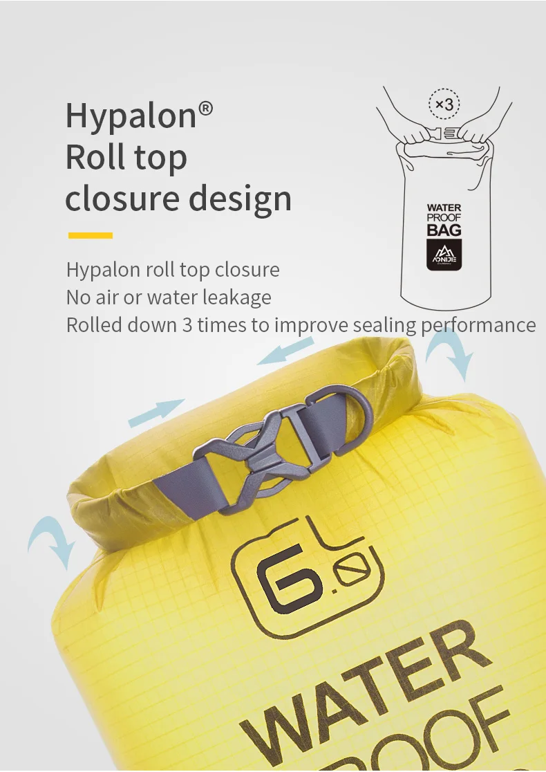 AONIJIE Lightweight Sports Waterproof Bag Bucket Dry Bag Match With Off-road Backpack For Running Riding Rafting Swimming