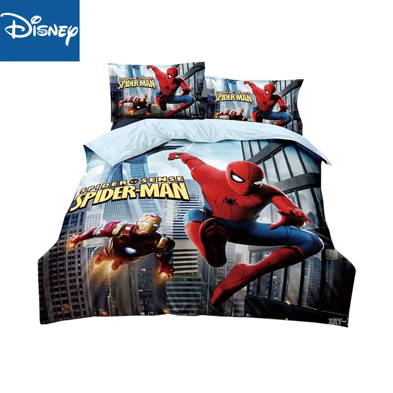 Комплект постельного белья двойной с изображением Человека-паука пододеяльник