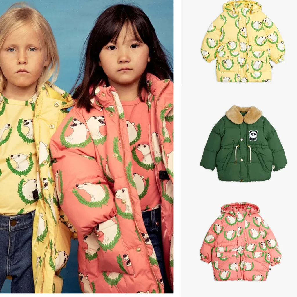 

MR Brand Kids Winter Coats Keep Warm Padded Coat Cartoon Cute Polar Bear Pattern Jackets Fashion Clothing Designer Kids Coats