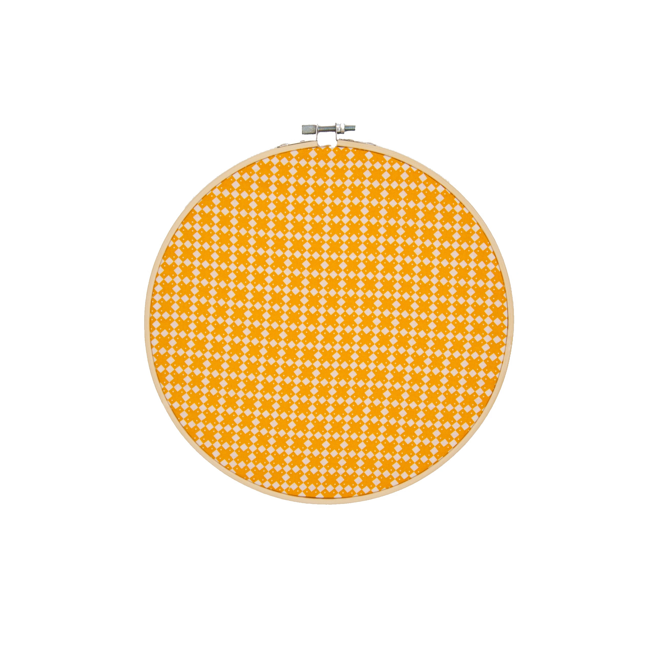 

(7pcs/set) original design Nature Bamboo round fabric wall decorations Children's room decor orange printed cotton No.QS23-12