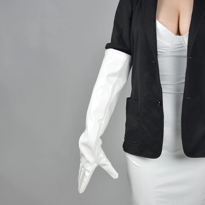 

Multicolor Black Women Brief Long Gloves New Pu Leather Personality Fashion Tide All-match 2011 Autumn Winter 1DC174