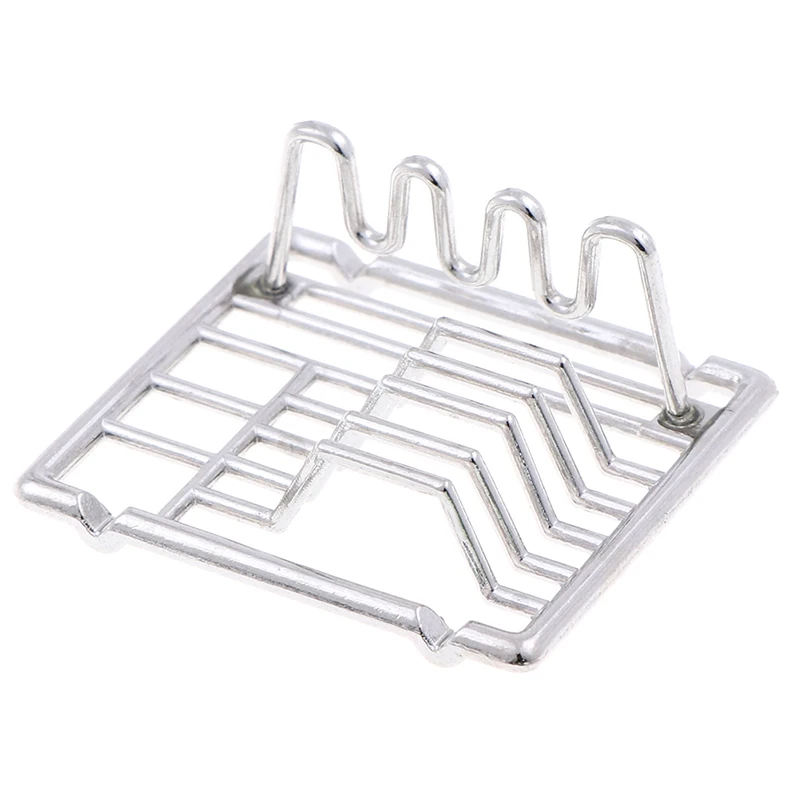 

1Pc 1:12 Doll House Miniature Dish Shelves Kitchen Toy For Family Collectible Sliver Gold