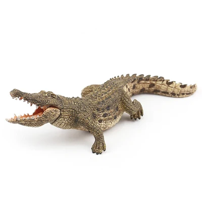 Nile crocodile Оригинальные оригинальные джунгли дикая жизнь зоопарк ферма животные наборы собака волк осел бык овца Бегемот фигурка детская игрушка для детей подарок - Цвет: Nile crocodile