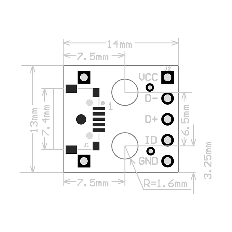 10 шт. микро USB DIP адаптер 5pin гнездовой разъем конвертер печатной платы типа в pinboard 2