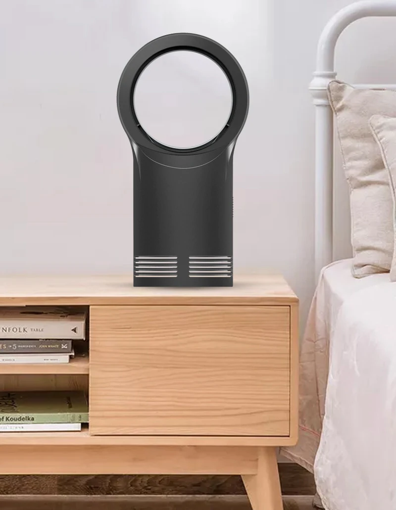400W Handy Bladeless Heater Desktop/Table Electric Warm Fan Space Heater Air Blower Radiator Use For Winter Office/Home
