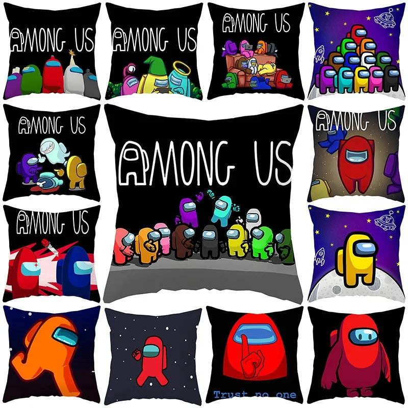 

Cartoon Pattern Throw Pillow Single Side Printing Square Pillowcase Home Decoration Car Sofa Cushion Cover