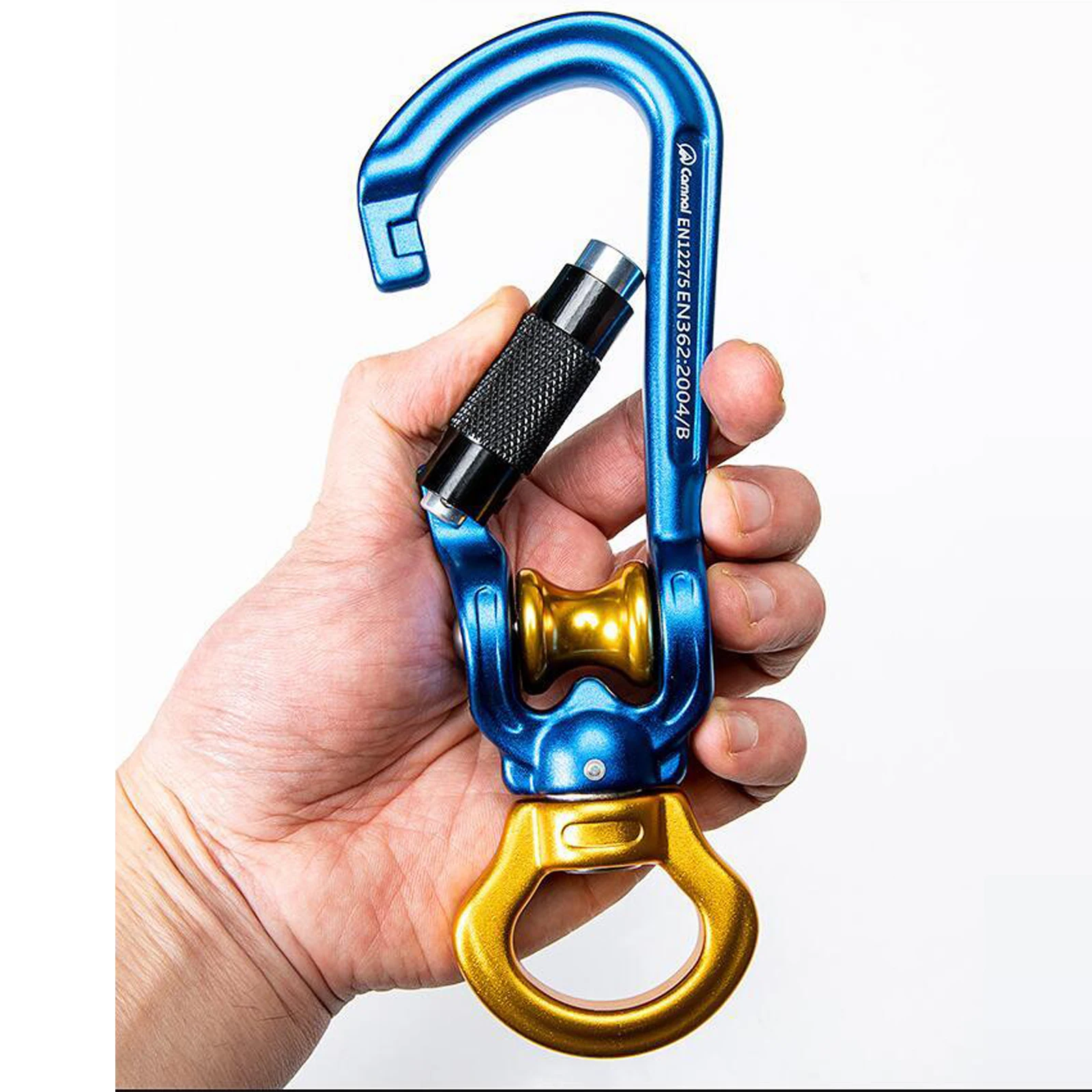 

Aluminum Locking Pulley -Lock Carabiner Heavy Duty Outdoor Rappelling