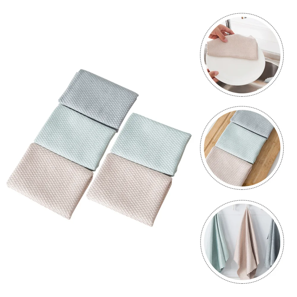 

5PCS Kitchen Fiber Cleaning Cloth Premium Cleaning Cloth Cleaning Cloth