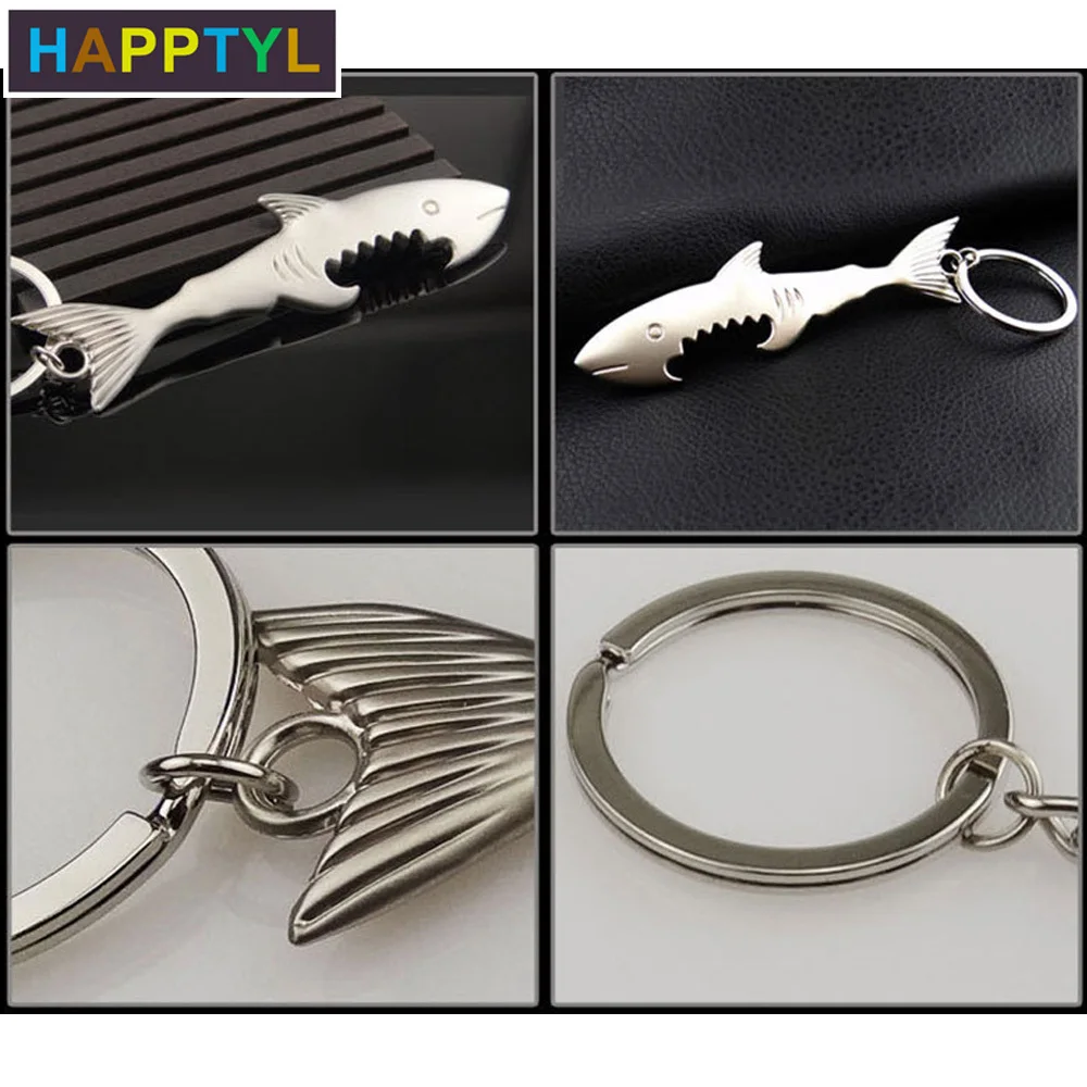 HAPPTYL 1 шт. металлический брелок открывалка для бутылок креативный стиль акулы