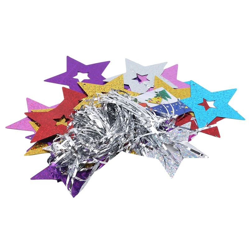 Креативная пятиконечная Звезда блестки подвеска в виде шара лента Набор
