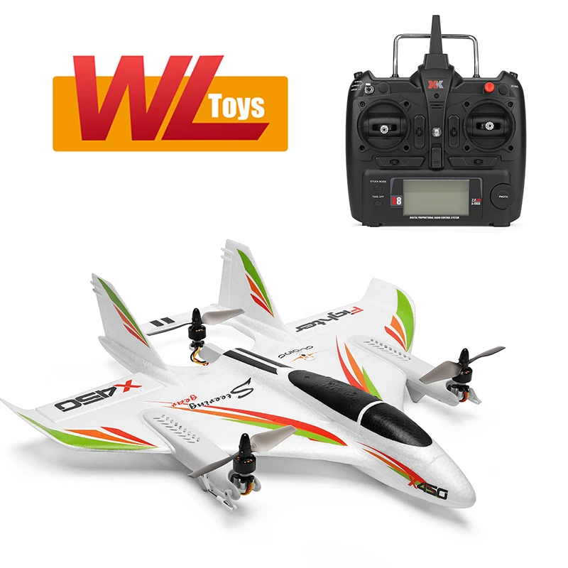 WLtoys XK X450 2.4G 6CH 3D/6G RC Airplane Brushless Vertical Takeoff LED RC Glider Fixed Wing RC Aircraft RTF RC Toy for Kid
WLtoys XK X450 2.4G 6CH 3D/6G RC Airplane Brushless Vertical Takeoff LED RC Glider Fixed Wing RC Aircraft RTF RC Toy for Kid