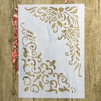 a4 29 21cm flower loral diy stencils wall painting scrapbook coloring embossing album decorative paper card template