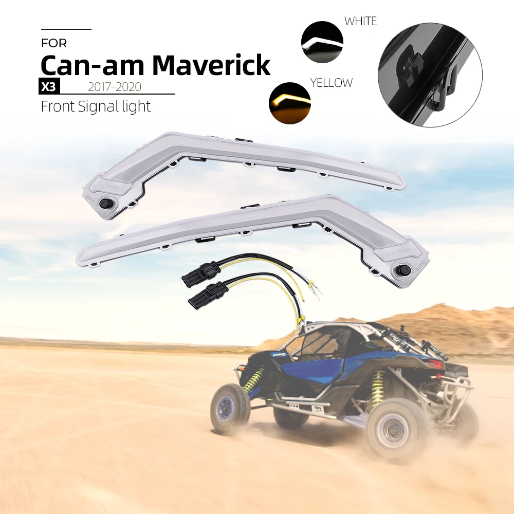 KEMIMOTO UTV передний подпись светильник в сборе с мигающий для Can Am Maverick X3 XDS XRS Max тurbo R