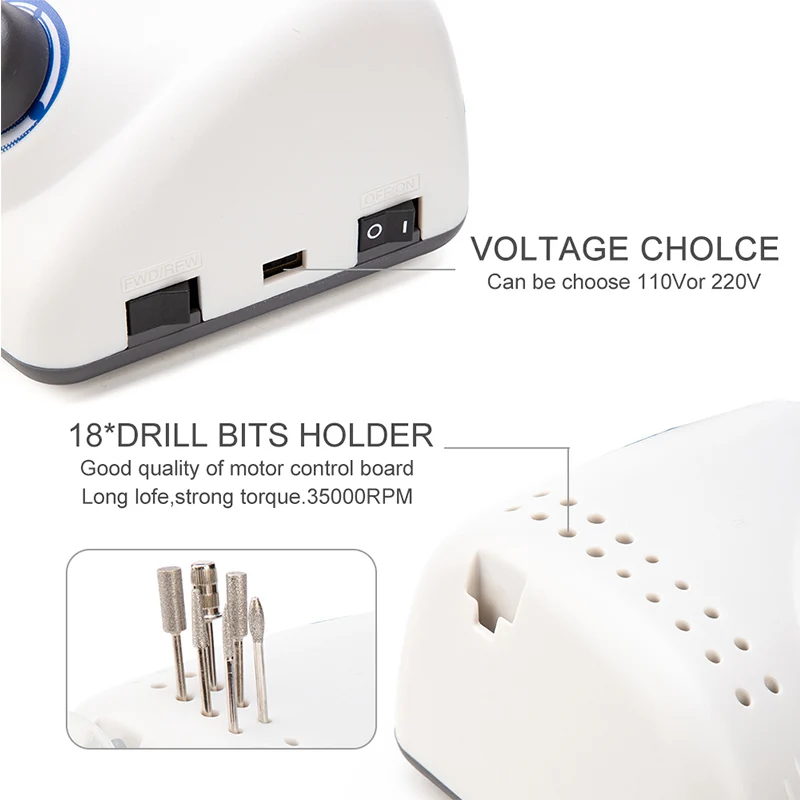 Профессиональная электрическая машинка для маникюра и педикюра 35000