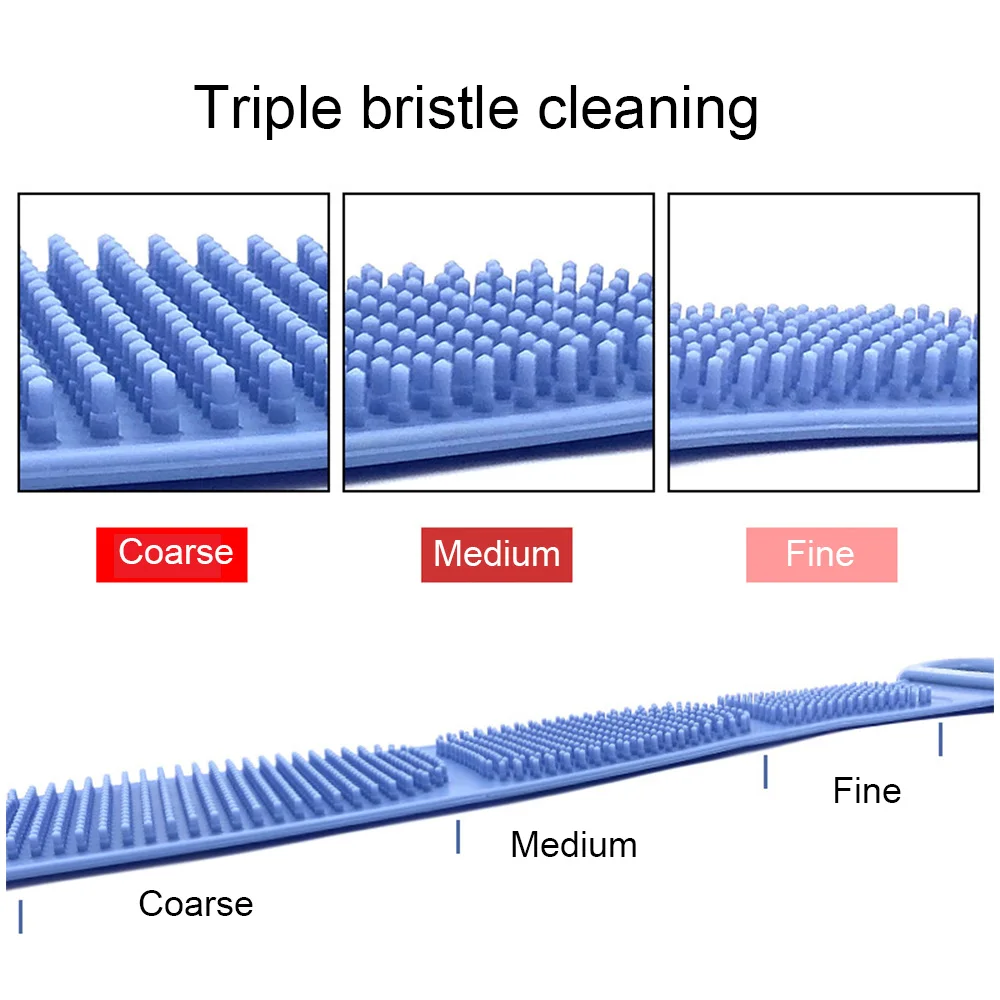 60 см волшебная щетка для душа гибкая скрубберная силиконовая очистки кожи банное