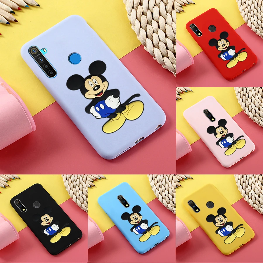 3D чехол с мультяшной мышкой для OPPO Realme C1 C2 Q X Lite 1 3 5 Pro мягкий из ТПУ Reno 2 Z 5G 10X Zoom