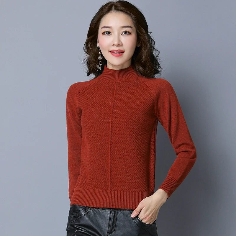 

Half-necked sweater women's hedging short paragraph loose wild thick 2020 autumn and winter thick wool tide