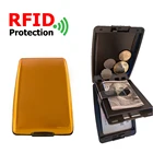 Чехол-кошелек унисекс, из алюминиевого сплава, с RFID-защитой, держатель для карт