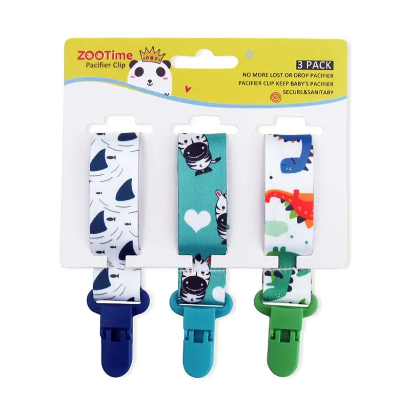 

Dummy Clips Baby Pacifier Clips 3 Pack Pacifier Holder Straps for Girls Plastic Teething Clips Modern Unisex Design E06F