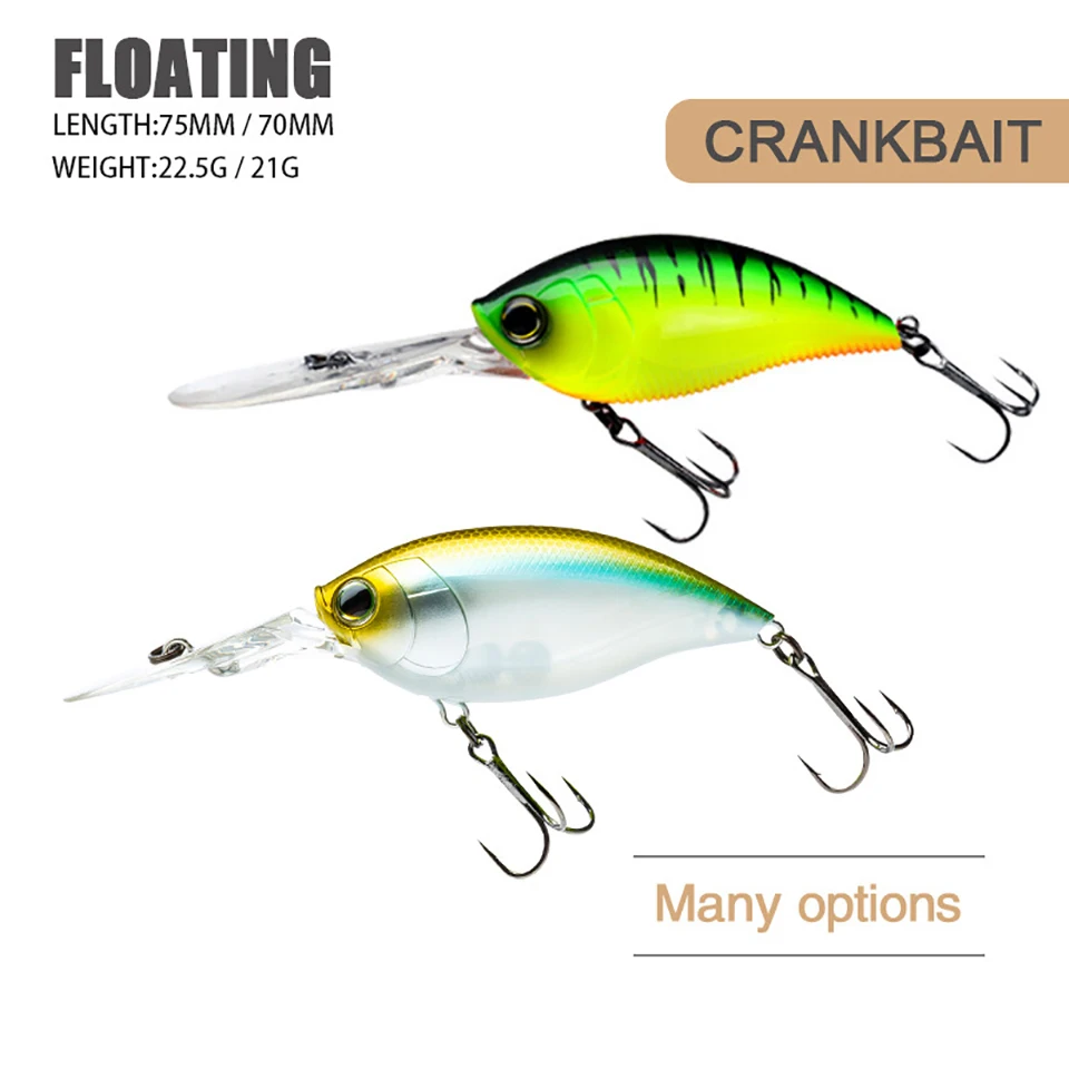 WALK FISH 1 шт. 70 мм/75 мм рыболовные приманки плавающий кривошипный воблер с объемными