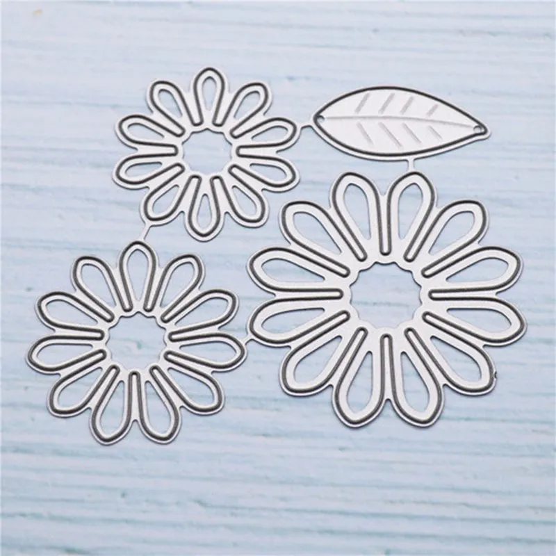 2021 3 шт. трафареты для резки цветов и листьев самостоятельного скрапбукинга